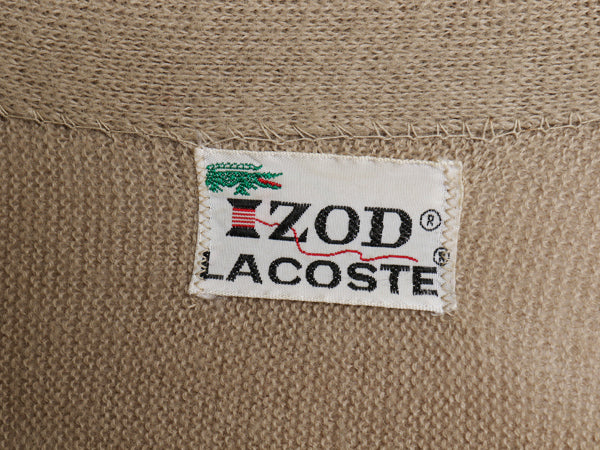 70s USA製 ラコステ アクリル ニット カーディガン メンズ レディース M / ヴィンテージ 羽織り 前開き セーター ワンポイント ワニ刺繍