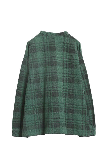 90s オールド ギャップ ヘンリーネック 鹿の子 長袖 Tシャツ メンズ XL オールド ロンT シャツ タイプ ポケット付き チェック 大きいサイズ