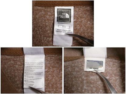 ノースフェイス プリント スウェット フード パーカー メンズ M アウトドア 裏起毛 プルオーバー トレーナー グラフィック ライト ブラウン