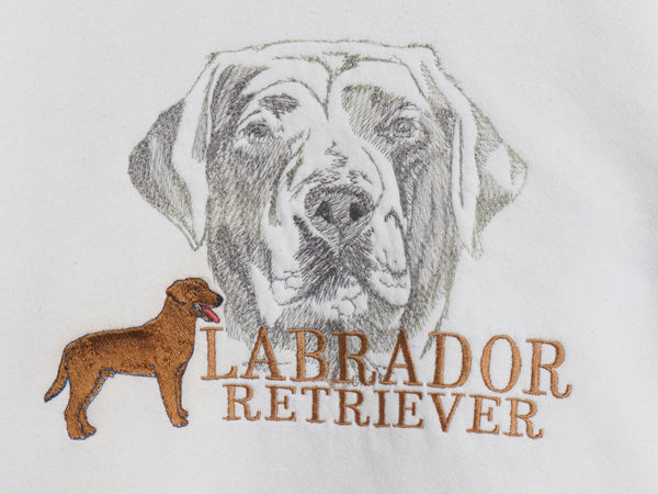 90s 00s ドッグ アート イラスト 刺繍 スウェット メンズ レディース L 程 オールド トレーナー 犬 アニマル 裏起毛 グラフィック ホワイト