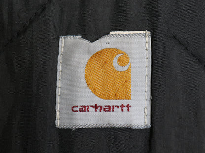 90s カーハート トラディショナル コート メンズ XL 程/ オールド ワーク ダック ジャケット 中綿 キルティング ライナー ハーフ コート 茶