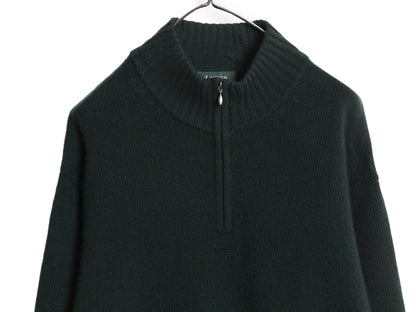 90s ローレン ラルフローレン ハーフジップ ニット セーター メンズ XL / 古着 オールド ポロ メリノ ウール アンゴラ カシミヤ ハイネック