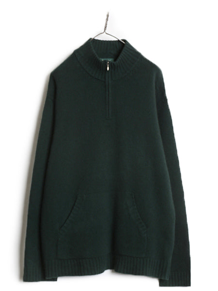 90s ローレン ラルフローレン ハーフジップ ニット セーター メンズ XL / 古着 オールド ポロ メリノ ウール アンゴラ カシミヤ ハイネック