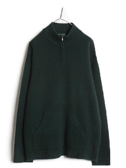 90s ローレン ラルフローレン ハーフジップ ニット セーター メンズ XL / 古着 オールド ポロ メリノ ウール アンゴラ カシミヤ ハイネック