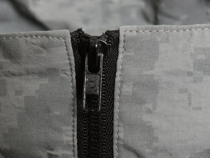 米軍実物 US ARMY ACU 迷彩 リフレクター ナイロン トレーニング ジャケット MEDIUM SHORT / 11年製 ミリタリー IPFU 軍物 ツートン グレー