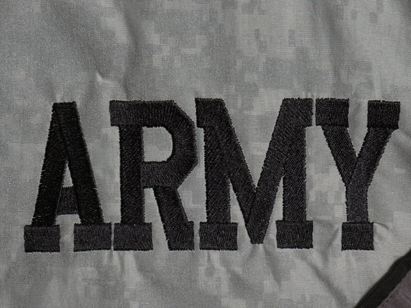 米軍実物 US ARMY ACU 迷彩 リフレクター ナイロン トレーニング ジャケット MEDIUM SHORT / 11年製 ミリタリー IPFU 軍物 ツートン グレー