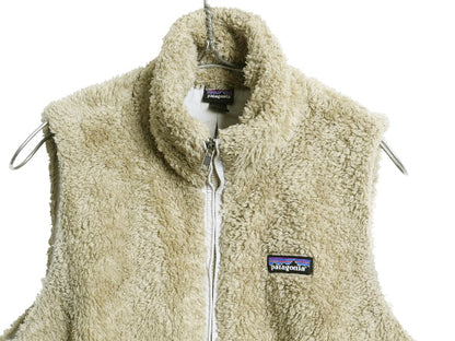パタゴニア ロスガトス フリース ベスト レディース М / 古着 ハイ パイル ボア 重ね着 フルジップ アウトドア ハイネック ワンポイント