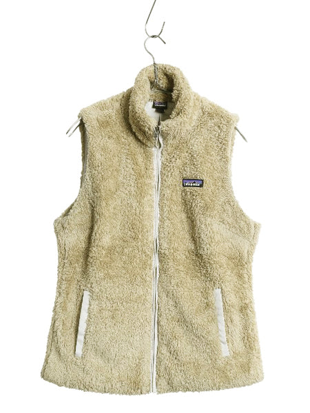 パタゴニア ロスガトス フリース ベスト レディース М / 古着 ハイ パイル ボア 重ね着 フルジップ アウトドア ハイネック ワンポイント