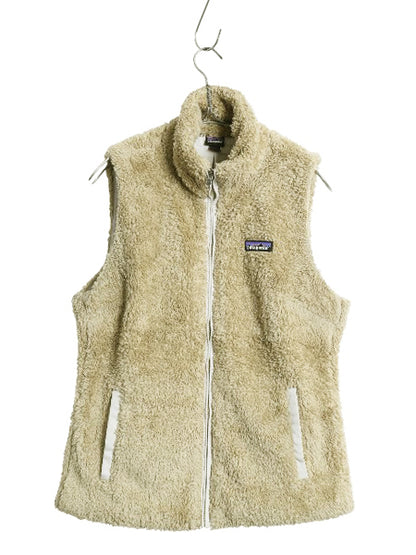 パタゴニア ロスガトス フリース ベスト レディース М / 古着 ハイ パイル ボア 重ね着 フルジップ アウトドア ハイネック ワンポイント