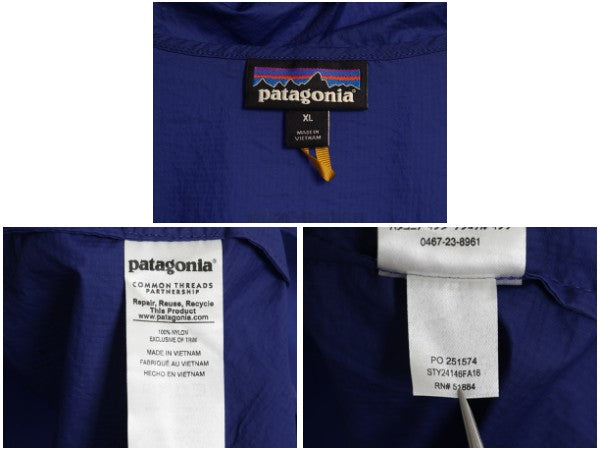 パタゴニア フーディニ ジャケット レディース XL 16年製 フルジップ ナイロン パーカー ジャンパー ブルゾン パッカブル 大きいサイズ 青