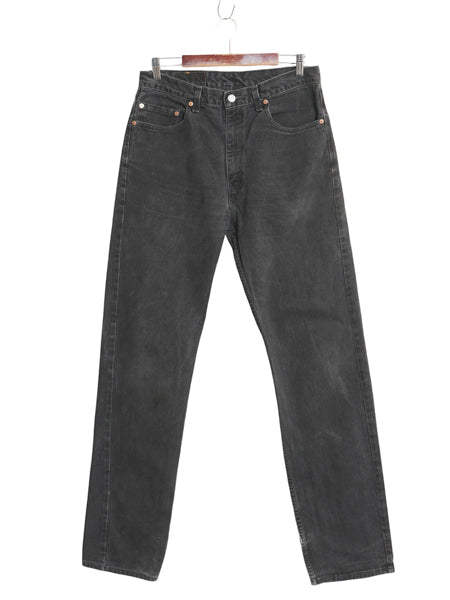 00s USA製 リーバイス 505 ブラック デニム パンツ メンズ 34 36 オールド ジーンズ ジーパン Gパン スリム ストレート ボトムス 黒 赤タブ