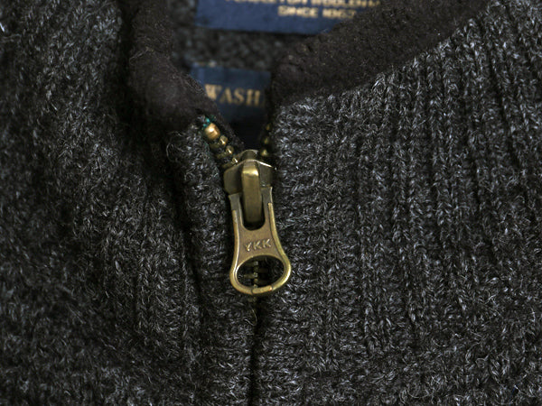 ペンドルトン フルジップ ニット セーター ジャケット メンズ L / ドライバーズ ウール モックネック カーディガン ブルゾン 無地 洗濯可能