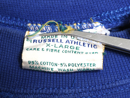 80s 90s USA製 エルエルビーン ラッセル 別注 無地 スウェット メンズ レディース XL / ヴィンテージ トレーナー 前V 裏起毛 大きいサイズ