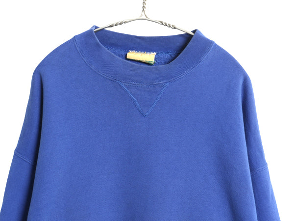 80s 90s USA製 エルエルビーン ラッセル 別注 無地 スウェット メンズ レディース XL / ヴィンテージ トレーナー 前V 裏起毛 大きいサイズ