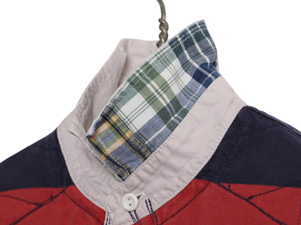 ラグビー ラルフローレン ボーダー 長袖 ラガーシャツ メンズ S ポロ ヴィンテージ 加工 ラグビー 長袖シャツ ポロシャツ カットソー 赤 紺