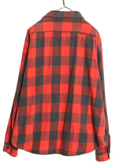 70s 80s USA製 ファイブブラザー チェック ヘビー フランネル シャツ メンズ 2XL / ヴィンテージ ネルシャツ ヘビーウェイト 大きいサイズ