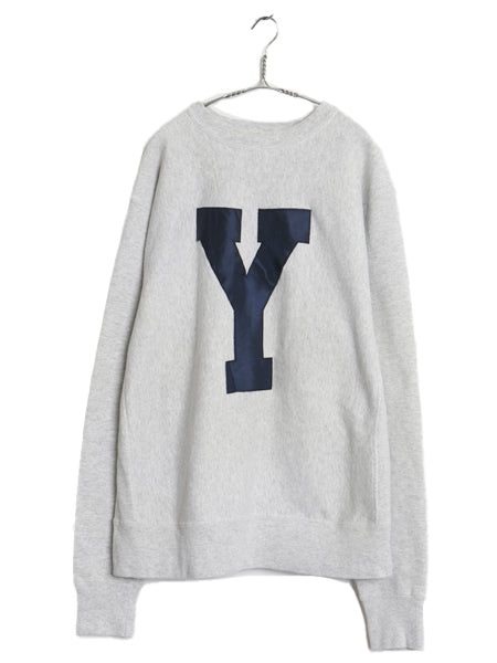 90s USA製 YALE カレッジ ロゴ刺繍 スウェット メンズ XXL オールド イエール トレーナー 裏起毛 大きいサイズ リバース タイプ イニシャル