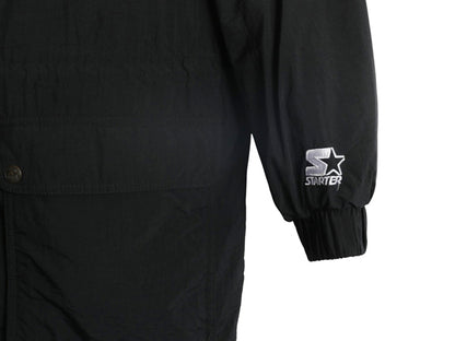 90s スターター スティーラーズ 中綿 ナイロン ベンチ コート メンズ L オールド NFL アメフト オフィシャル ジャケット スタジャン 黒