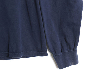 00s エルエルビーン 3段 ロゴ プリント 長袖 Tシャツ XL 古着 オールド ロンT ヘビーウェイト コットン カットソー ネイビー 大きいサイズ