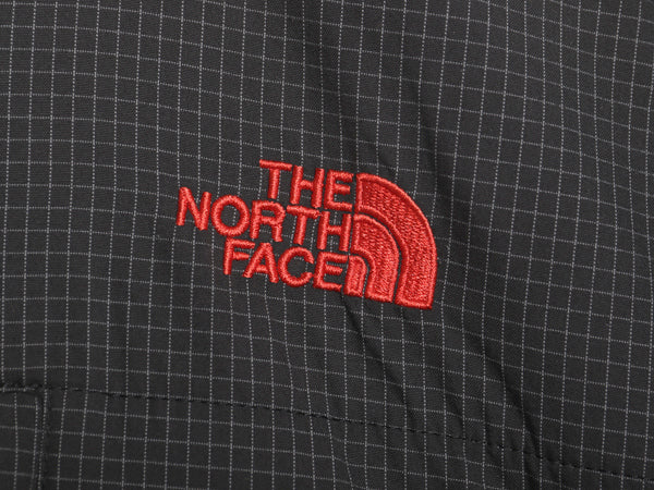 ノースフェイス フード付き デナリ ジャケット メンズ M / フリース チェック ナイロン パーカー ジャンパー フルジップ ブルゾン ブラック