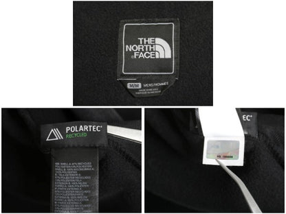 ノースフェイス フード付き デナリ ジャケット メンズ M / フリース チェック ナイロン パーカー ジャンパー フルジップ ブルゾン ブラック