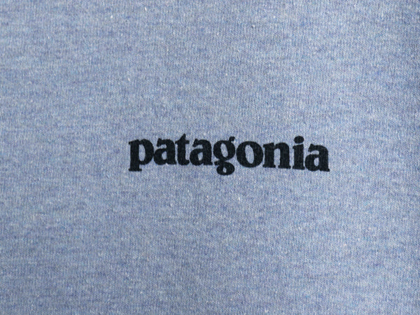 パタゴニア 両面 プリント 半袖 Tシャツ メンズ S / 18年製 アウトドア P6 バックプリント ボックスロゴ カットソー トップス シンプル 青