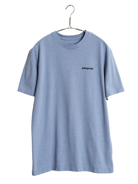 パタゴニア 両面 プリント 半袖 Tシャツ メンズ S / 18年製 アウトドア P6 バックプリント ボックスロゴ カットソー トップス シンプル 青