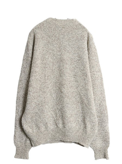 90s USA製 ランズエンド ニット セーター メンズ L 古着 オールド ウール 長袖ニット ミドルゲージ クルーネック 無地 シンプル トップス