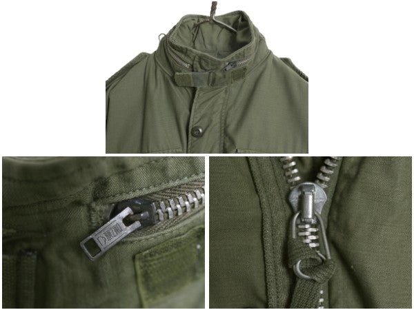 70s 米軍実物 US ARMY M-65 フィールド ジャケット SMALL SHORT 程/ ヴィンテージ ミリタリー 2nd アルミ 軍物 M65 ジャンパー ブルゾン 
