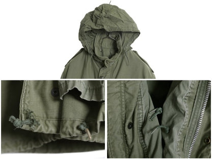 70s 米軍実物 US ARMY M-65 フィールド ジャケット SMALL SHORT 程/ ヴィンテージ ミリタリー 2nd アルミ 軍物 M65 ジャンパー ブルゾン 