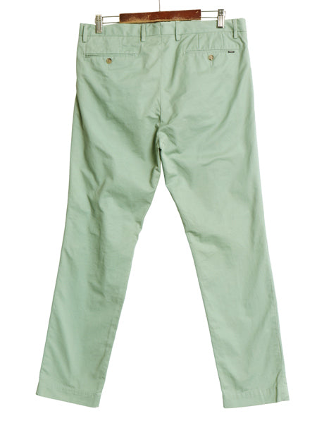 ポロ ラルフローレン チノ パンツ メンズ 34 32 / STRETCH SLIM FIT スラックス ノータック ストレート チノパン ボトムス トラウザー 緑