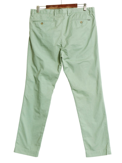 ポロ ラルフローレン チノ パンツ メンズ 34 32 / STRETCH SLIM FIT スラックス ノータック ストレート チノパン ボトムス トラウザー 緑