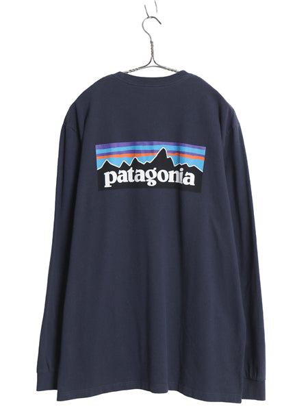パタゴニア 両面 プリント 長袖 Tシャツ メンズ XL 19年製 アウトドア ロンT ロングスリーブ P6 バックプリント ボックスロゴ 大きいサイズ