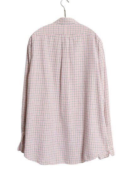 00s ラルフローレン チェック 長袖 ボタンダウン シャツ メンズ M オールド ポロ CLASSIC FIT コットン ワンポイント ポニー マルチカラー