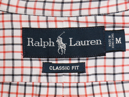 00s ラルフローレン チェック 長袖 ボタンダウン シャツ メンズ M オールド ポロ CLASSIC FIT コットン ワンポイント ポニー マルチカラー