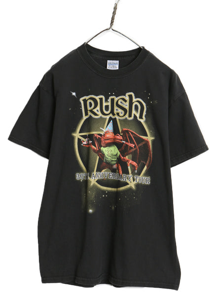 00s ラッシュ 30周年記念 ツアー 両面 プリント Tシャツ メンズ M / オールド オフィシャル グラフィック ヘビーウェイト ロック バンド 黒