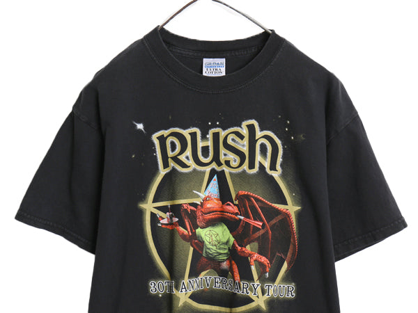00s ラッシュ 30周年記念 ツアー 両面 プリント Tシャツ メンズ M / オールド オフィシャル グラフィック ヘビーウェイト ロック バンド 黒