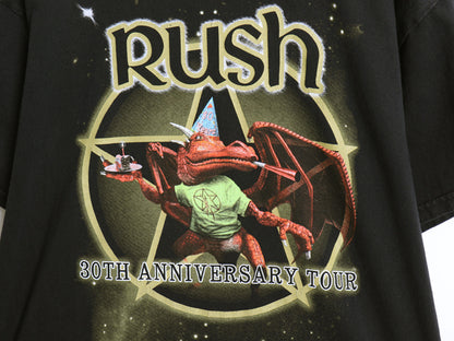 00s ラッシュ 30周年記念 ツアー 両面 プリント Tシャツ メンズ M / オールド オフィシャル グラフィック ヘビーウェイト ロック バンド 黒