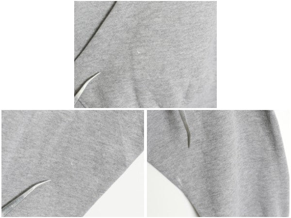 00s ラッセル カレッジ プリント スウェット フード パーカー メンズ レディース L オールド トレーナー 裏起毛 プルオーバー シンプル 灰