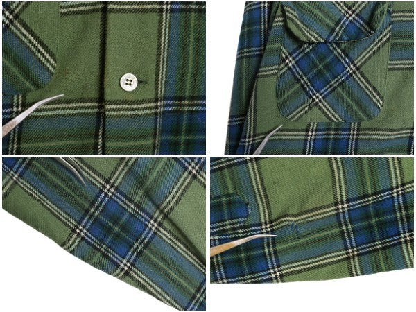 60s 70s USA製 ★ ペンドルトン チェック オープンカラー ウール シャツ メンズ L / ヴィンテージ ループ留め 開襟 ボックス マルチカラー