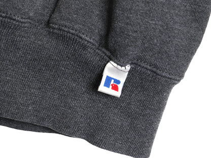 90s USA製 ラッセル 無地 スウェット メンズ レディース XL / オールド トレーナー 前V 裏起毛 ワンポイント ブランク 大きいサイズ グレー