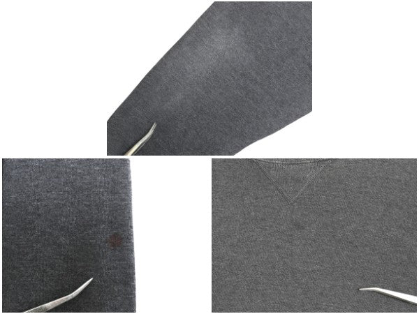 90s USA製 ラッセル 無地 スウェット メンズ レディース XL / オールド トレーナー 前V 裏起毛 ワンポイント ブランク 大きいサイズ グレー