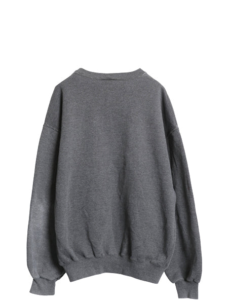 90s USA製 ラッセル 無地 スウェット メンズ レディース XL / オールド トレーナー 前V 裏起毛 ワンポイント ブランク 大きいサイズ グレー