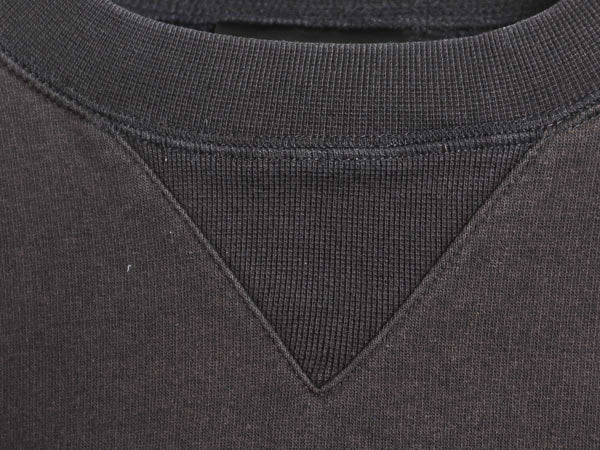 90s アディダス ロゴ 刺繍 スウェット メンズ レディース M オールド トレーナー 前V 裏起毛 サッカー クルーネック ブラック 薄手 企業