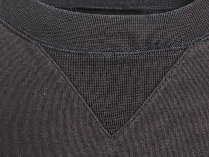 90s アディダス ロゴ 刺繍 スウェット メンズ レディース M オールド トレーナー 前V 裏起毛 サッカー クルーネック ブラック 薄手 企業