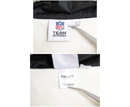 レイダース フルジップ ナイロン トラック ジャケット メンズ L NFL オフィシャル アメフト ウィンドブレーカー ジャンパー ハイネック 黒