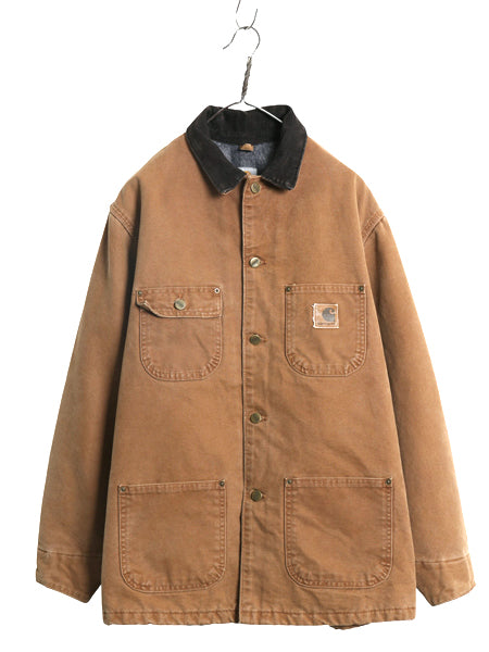 US企画 00s USA製 カーハート チョア コート メンズ M オールド ダック カバーオール ジャケット ブランケット ライナー付き ブルゾン 廃盤
