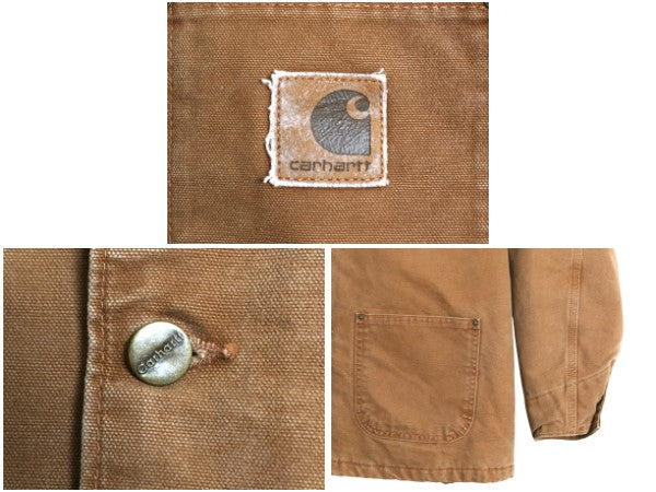 US企画 00s USA製 カーハート チョア コート メンズ M オールド ダック カバーオール ジャケット ブランケット ライナー付き ブルゾン 廃盤