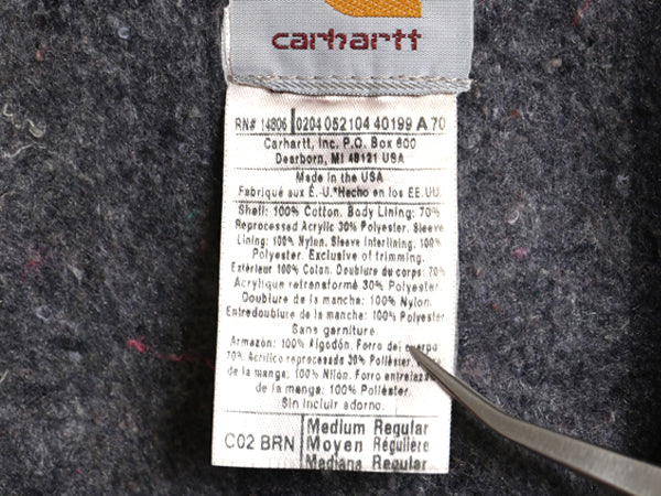 US企画 00s USA製 カーハート チョア コート メンズ M オールド ダック カバーオール ジャケット ブランケット ライナー付き ブルゾン 廃盤
