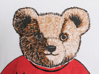 90s USA製 テディベア アート イラスト プリント Tシャツ メンズ レディース XL オールド クマ グラフィック キャラクター 大きいサイズ 白